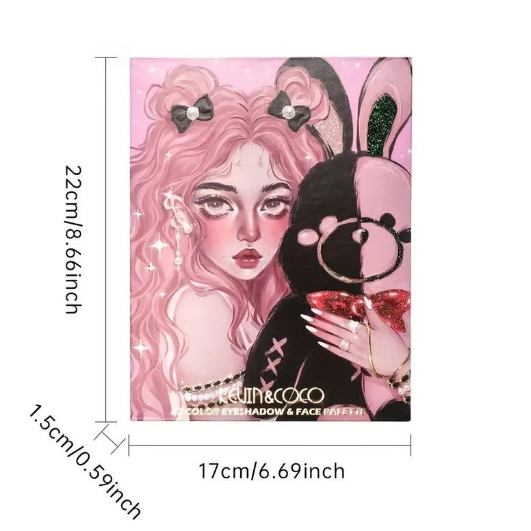Paleta Farduri 62 Nuante + Mini Paleta Iluminator, Tip Carte