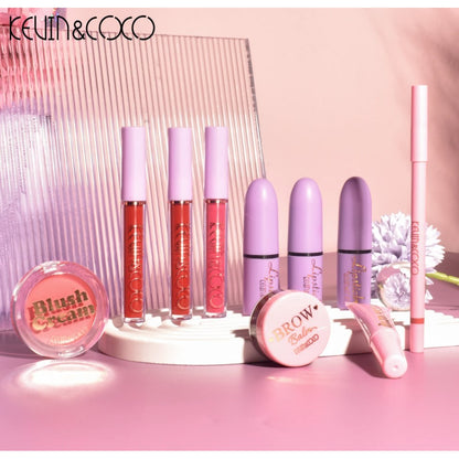 Set 13 Produse Cosmetice Rujuri, Farduri, Sprancene