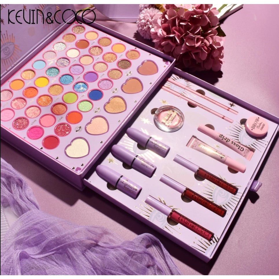 Set 13 Produse Cosmetice Rujuri, Farduri, Sprancene
