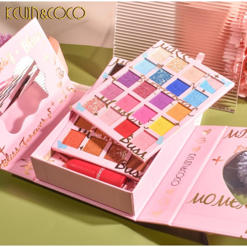 Set Paleta 40 Farduri + 4 Rujuri Cutie Cadou