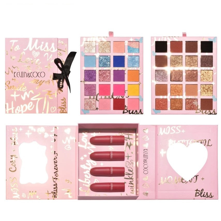 Set Paleta 40 Farduri + 4 Rujuri Cutie Cadou
